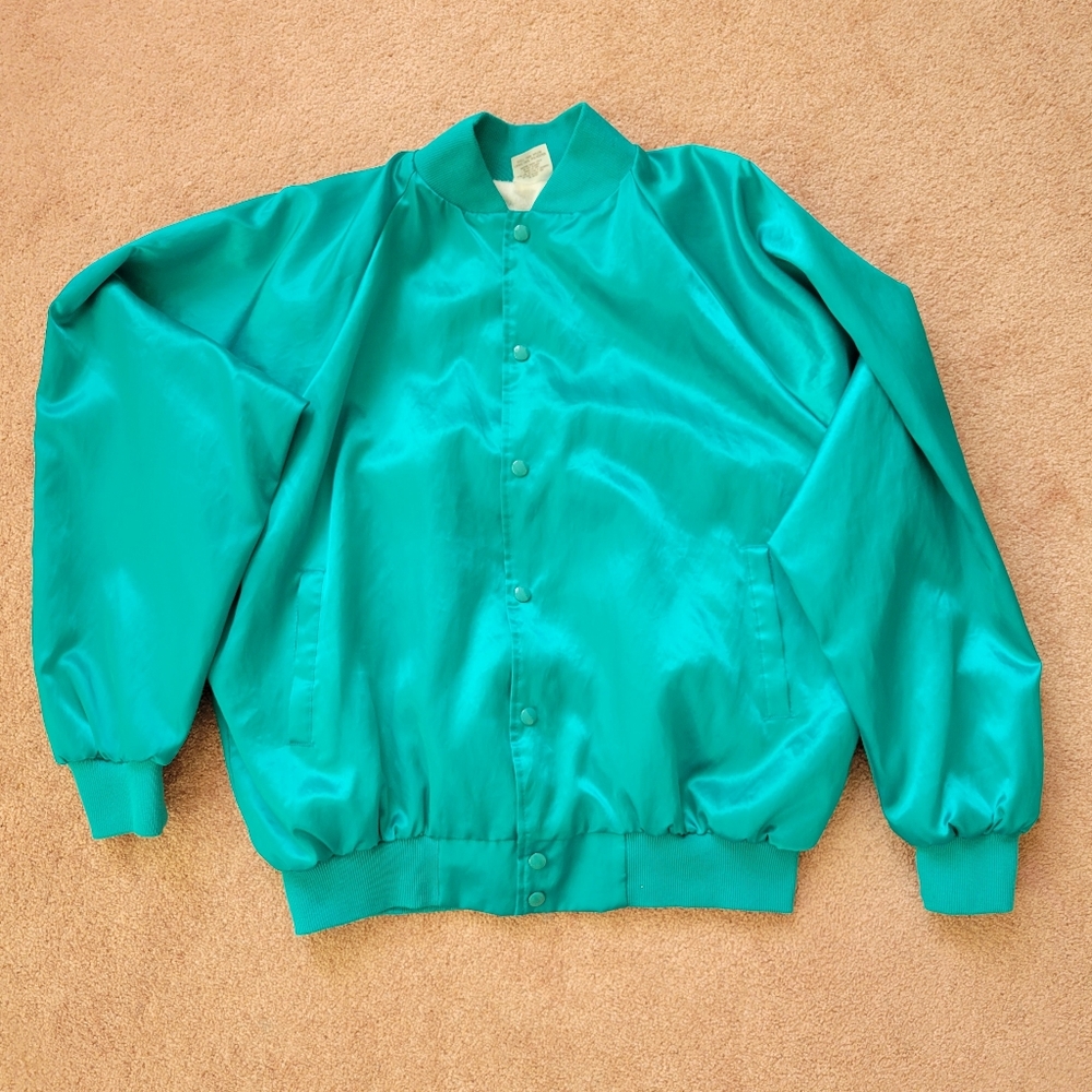 XL AUBURN Men's Sportswear Vintage Satin Bomber Jacket